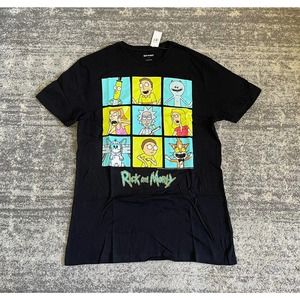 Old Navy Mens S Graphic Tee Shirt Black Rick And Morty Short Sleeve NWT M9
